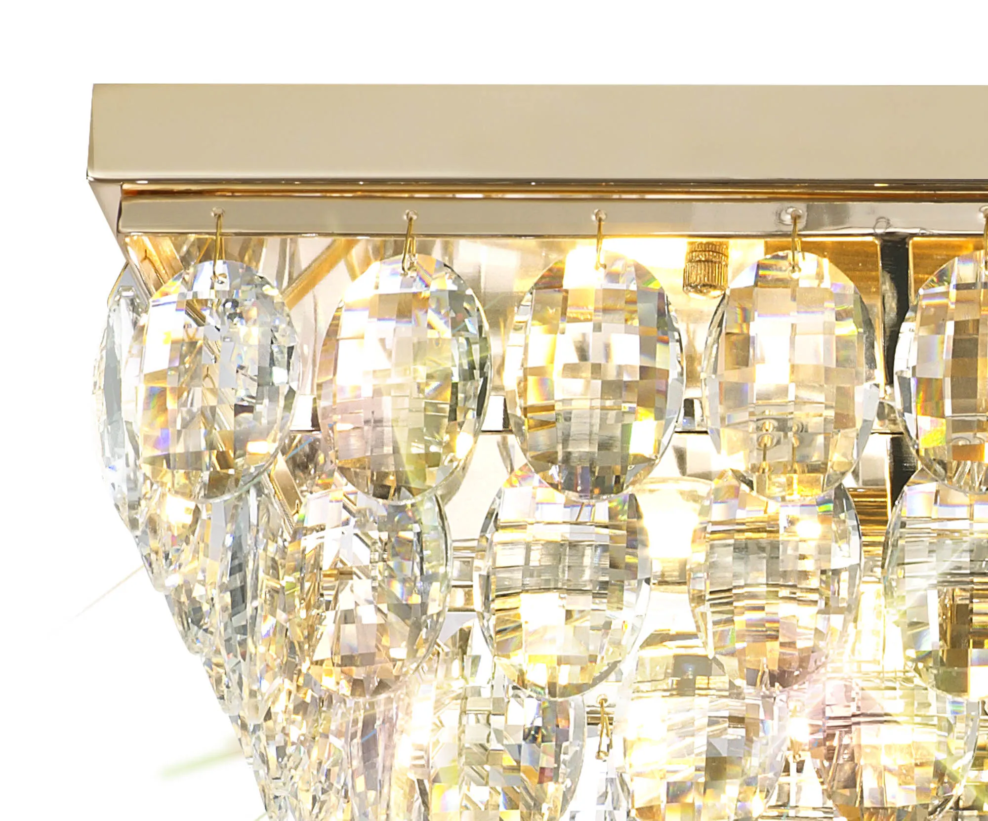 Coniston Linear Flush Ceiling 5 Light French Gold IL32826  Diyas Coniston French Gold